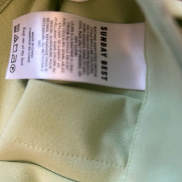 Sunday Best size 6 EUC worn once mint Green High-Low Pleated Mini Skirt - Picture 5 of 12